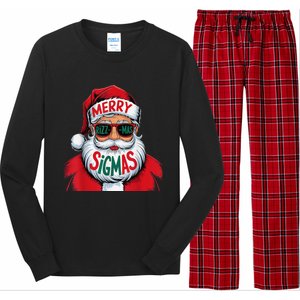 Merry Rizz Mas Sigmas Gen Alpha Middle School Christmas Long Sleeve Pajama Set