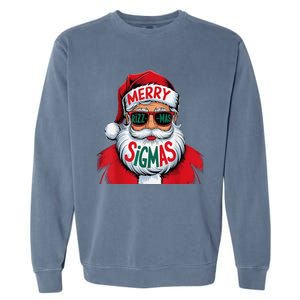 Merry Rizz Mas Sigmas Gen Alpha Middle School Christmas Garment-Dyed Sweatshirt