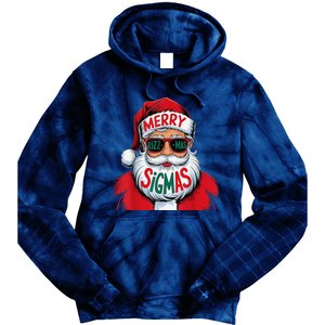 Merry Rizz Mas Sigmas Gen Alpha Middle School Christmas Tie Dye Hoodie