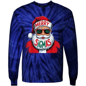 Merry Rizz Mas Sigmas Gen Alpha Middle School Christmas Tie-Dye Long Sleeve Shirt