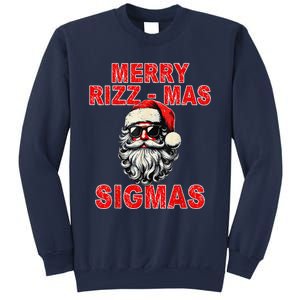 Merry Rizz Mas Sigmas Cool Santa Face Gen Alpha Christmas Sweatshirt