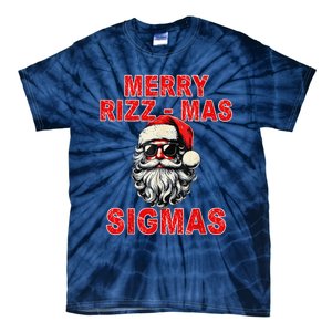 Merry Rizz Mas Sigmas Cool Santa Face Gen Alpha Christmas Tie-Dye T-Shirt