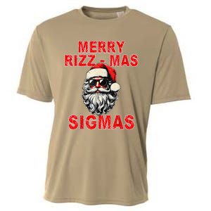 Merry Rizz Mas Sigmas Cool Santa Face Gen Alpha Christmas Cooling Performance Crew T-Shirt