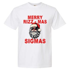 Merry Rizz Mas Sigmas Cool Santa Face Gen Alpha Christmas Garment-Dyed Heavyweight T-Shirt