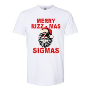 Merry Rizz Mas Sigmas Cool Santa Face Gen Alpha Christmas Softstyle CVC T-Shirt