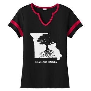 Missouri Roots Missouri Is Home Ladies Halftime Notch Neck Tee