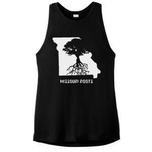 Missouri Roots Missouri Is Home Ladies PosiCharge Tri-Blend Wicking Tank