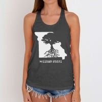 Missouri Roots Missouri Is Home Women's Knotted Racerback Tank