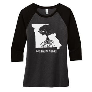 Missouri Roots Missouri Is Home Women's Tri-Blend 3/4-Sleeve Raglan Shirt