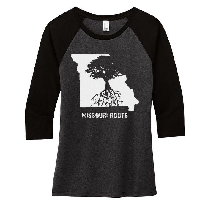 Missouri Roots Missouri Is Home Women's Tri-Blend 3/4-Sleeve Raglan Shirt