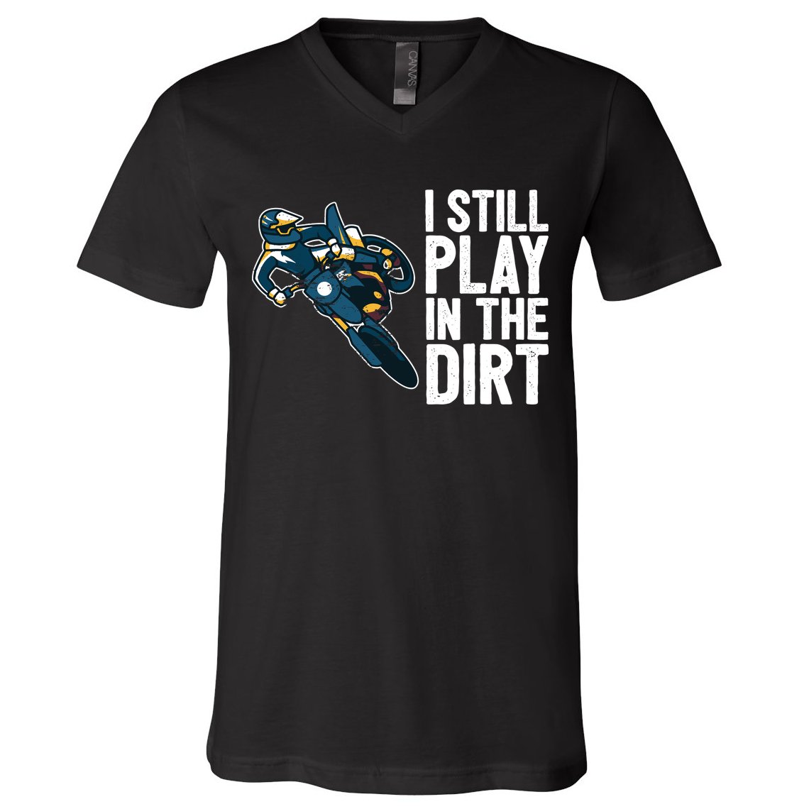 Motocross Rider Motocross Bike Motorcycle Play In The Dirt V-Neck T-Shirt