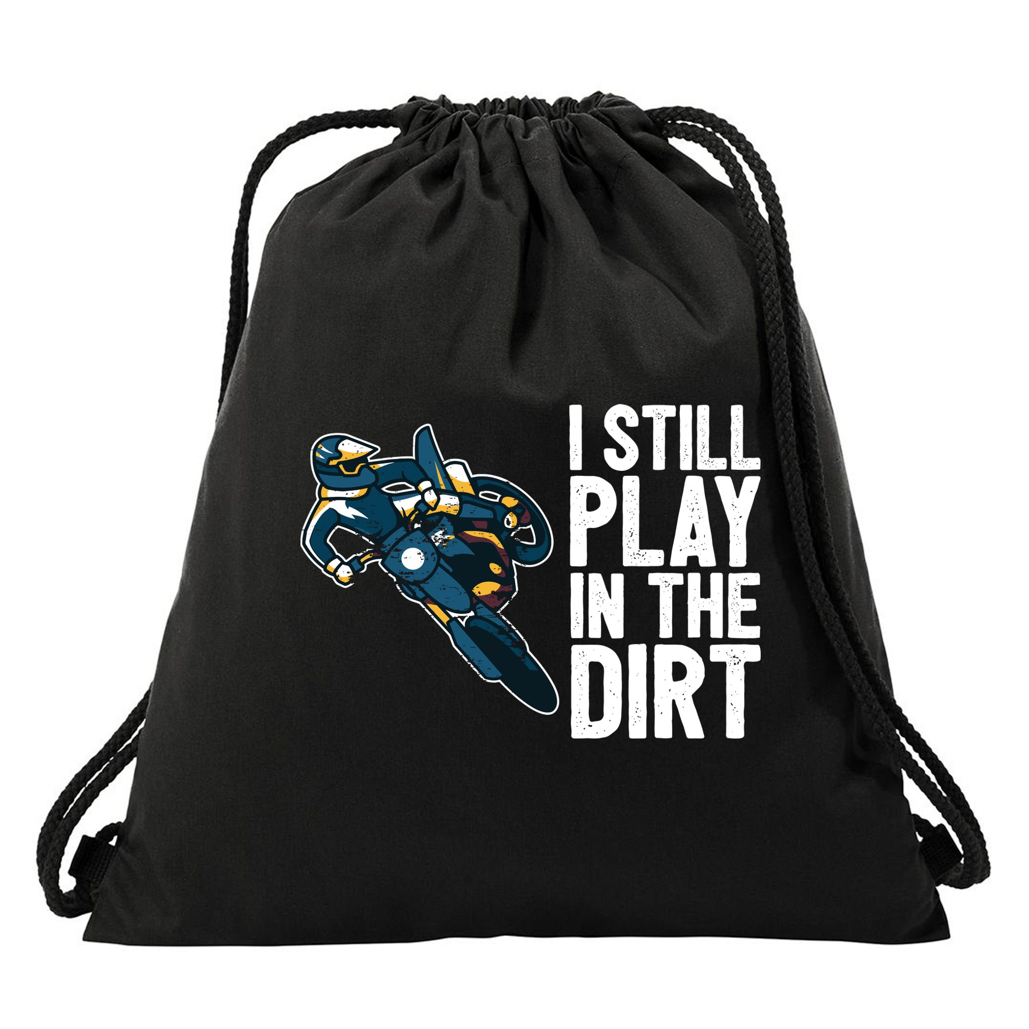 Motocross Rider Motocross Bike Motorcycle Play In The Dirt Drawstring Bag