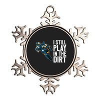 Motocross Rider Motocross Bike Motorcycle Play In The Dirt Metallic Star Ornament