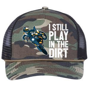 Motocross Rider Motocross Bike Motorcycle Play In The Dirt Retro Rope Trucker Hat Cap