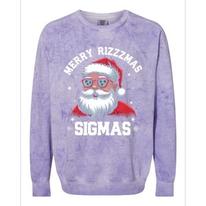 Merry Rizz Mas Sigmas Gen Alpha Middle School Christmas Gift Colorblast Crewneck Sweatshirt