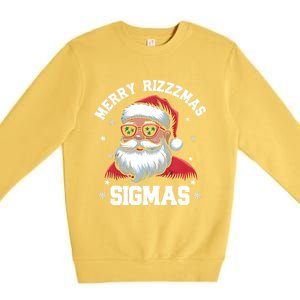 Merry Rizz Mas Sigmas Gen Alpha Middle School Christmas Gift Premium Crewneck Sweatshirt