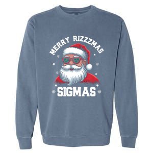 Merry Rizz Mas Sigmas Gen Alpha Middle School Christmas Gift Garment-Dyed Sweatshirt