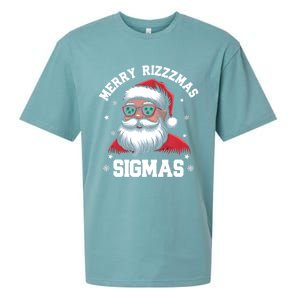 Merry Rizz Mas Sigmas Gen Alpha Middle School Christmas Gift Sueded Cloud Jersey T-Shirt