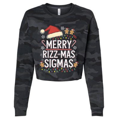 Merry R.I.Z.Z Mas Sigmas Gen Alpha Xmas Santa Cropped Pullover Crew