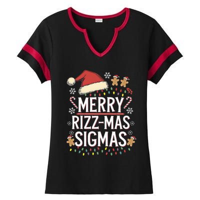 Merry R.I.Z.Z Mas Sigmas Gen Alpha Xmas Santa Ladies Halftime Notch Neck Tee