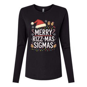 Merry R.I.Z.Z Mas Sigmas Gen Alpha Xmas Santa Womens Cotton Relaxed Long Sleeve T-Shirt