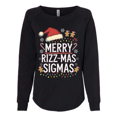 Merry R.I.Z.Z Mas Sigmas Gen Alpha Xmas Santa Womens California Wash Sweatshirt