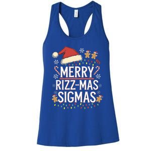 Merry R.I.Z.Z Mas Sigmas Gen Alpha Xmas Santa Women's Racerback Tank