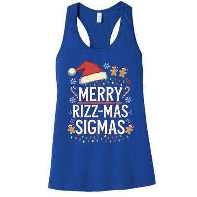 Merry R.I.Z.Z Mas Sigmas Gen Alpha Xmas Santa Women's Racerback Tank