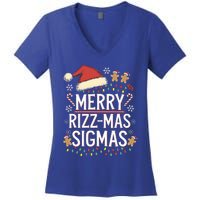 Merry R.I.Z.Z Mas Sigmas Gen Alpha Xmas Santa Women's V-Neck T-Shirt