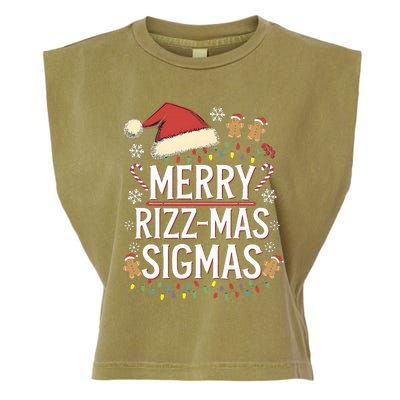 Merry R.I.Z.Z Mas Sigmas Gen Alpha Xmas Santa Garment-Dyed Women's Muscle Tee