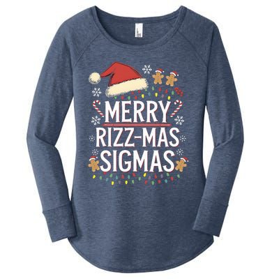 Merry R.I.Z.Z Mas Sigmas Gen Alpha Xmas Santa Women's Perfect Tri Tunic Long Sleeve Shirt