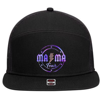 Mama Rock 7 Panel Mesh Trucker Snapback Hat