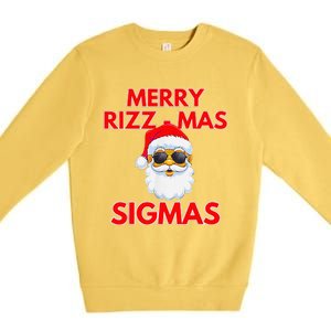 Merry Rizz Mas Sigmas Gen Alpha Middle School Christmas Premium Crewneck Sweatshirt