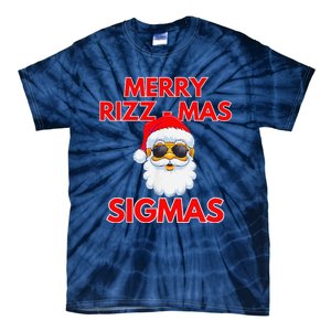 Merry Rizz Mas Sigmas Gen Alpha Middle School Christmas Tie-Dye T-Shirt