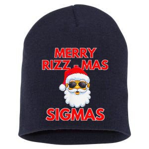 Merry Rizz Mas Sigmas Gen Alpha Middle School Christmas Short Acrylic Beanie