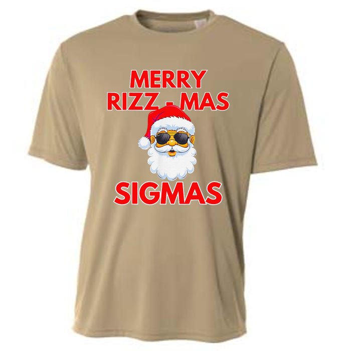 Merry Rizz Mas Sigmas Gen Alpha Middle School Christmas Cooling Performance Crew T-Shirt