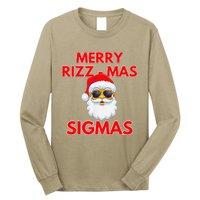 Merry Rizz Mas Sigmas Gen Alpha Middle School Christmas Long Sleeve Shirt