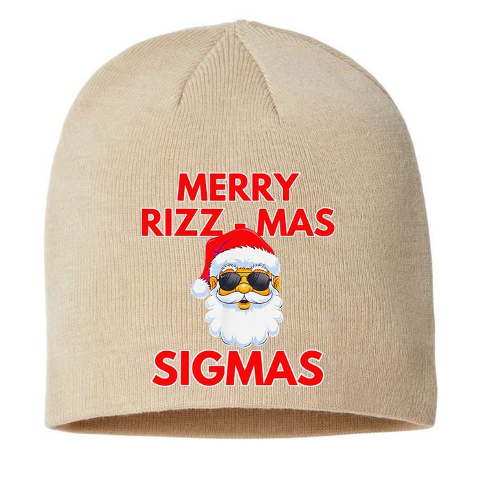 Merry Rizz Mas Sigmas Gen Alpha Middle School Christmas Sustainable Beanie