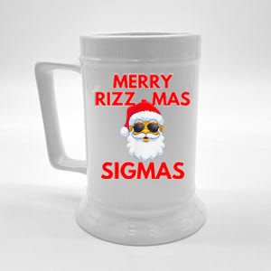 Merry Rizz Mas Sigmas Gen Alpha Middle School Christmas Beer Stein