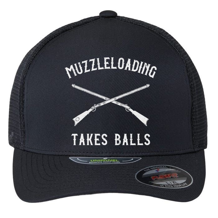 Muzzleloader Rifle Muzzleloading Takes Balls Flexfit Unipanel Trucker Cap