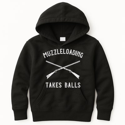 Muzzleloader Rifle Muzzleloading Takes Balls Kids Hoodie