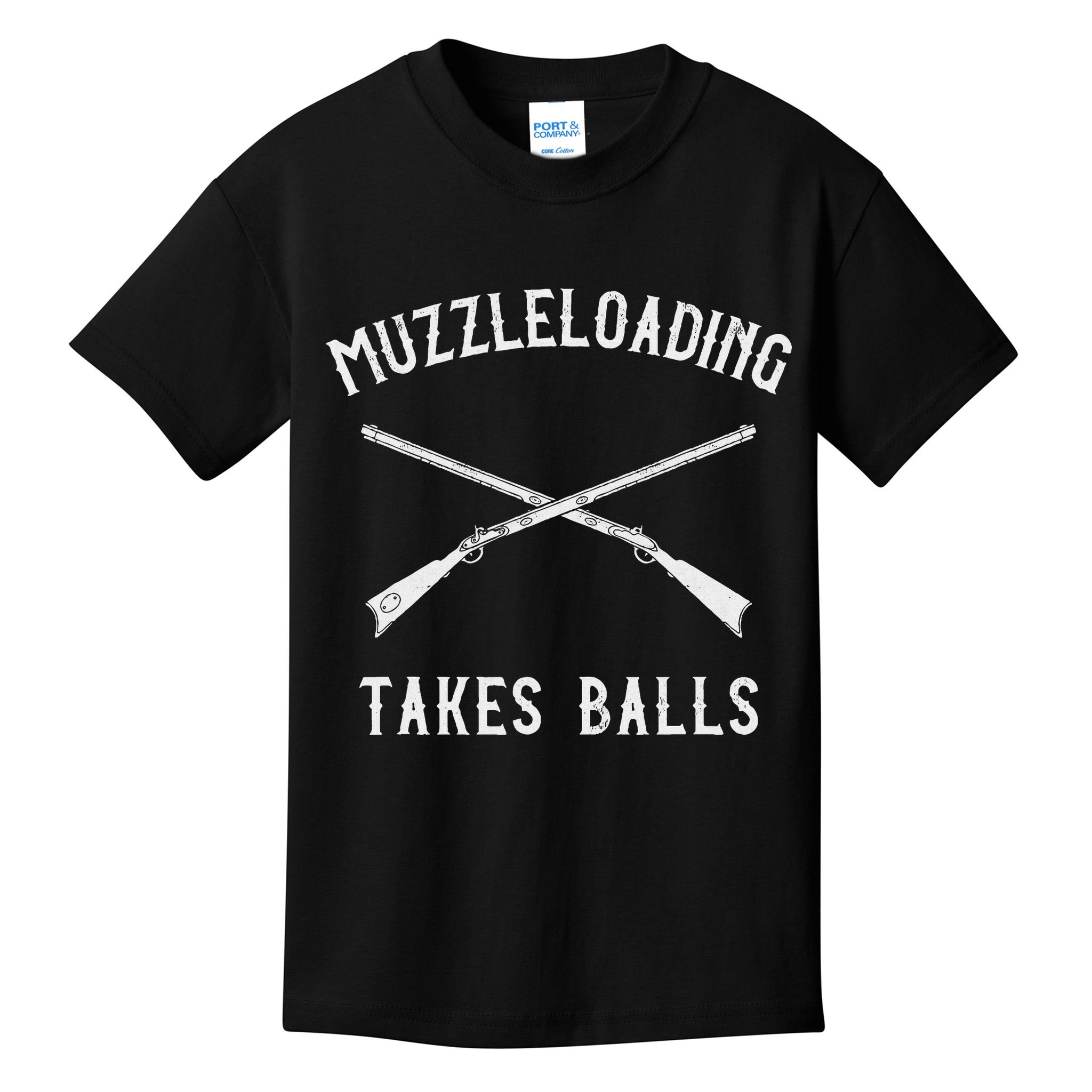 Muzzleloader Rifle Muzzleloading Takes Balls Kids T-Shirt