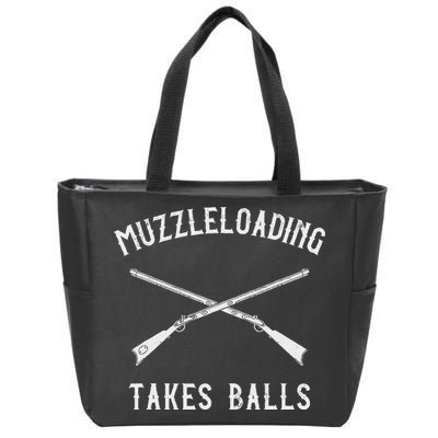 Muzzleloader Rifle Muzzleloading Takes Balls Zip Tote Bag