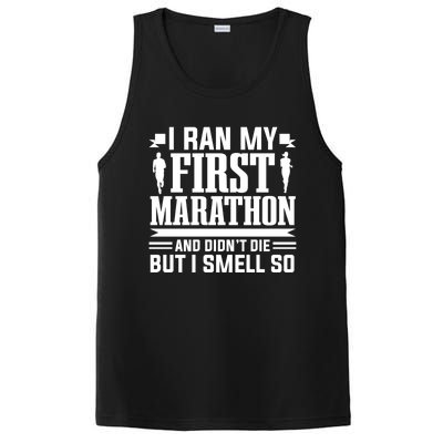 Marathon Running Marathon Runner I Ran My First Marathon Gift PosiCharge Competitor Tank