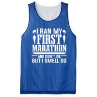 Marathon Running Marathon Runner I Ran My First Marathon Gift Mesh Reversible Basketball Jersey Tank