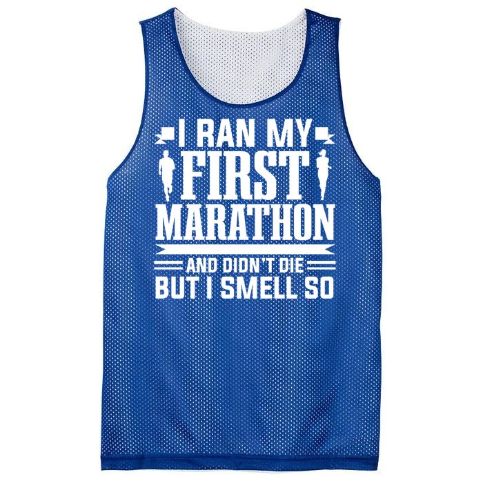 Marathon Running Marathon Runner I Ran My First Marathon Gift Mesh Reversible Basketball Jersey Tank