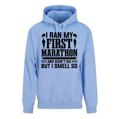 Marathon Running Marathon Runner I Ran My First Marathon Gift Unisex Surf Hoodie