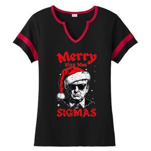 Merry Rizz Mas Sigmas Funny Gen Alpha Xmas Santa Christmas Ladies Halftime Notch Neck Tee