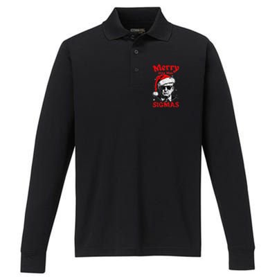 Merry Rizz Mas Sigmas Funny Gen Alpha Xmas Santa Christmas Performance Long Sleeve Polo