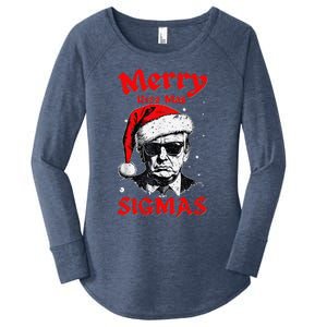 Merry Rizz Mas Sigmas Funny Gen Alpha Xmas Santa Christmas Women's Perfect Tri Tunic Long Sleeve Shirt